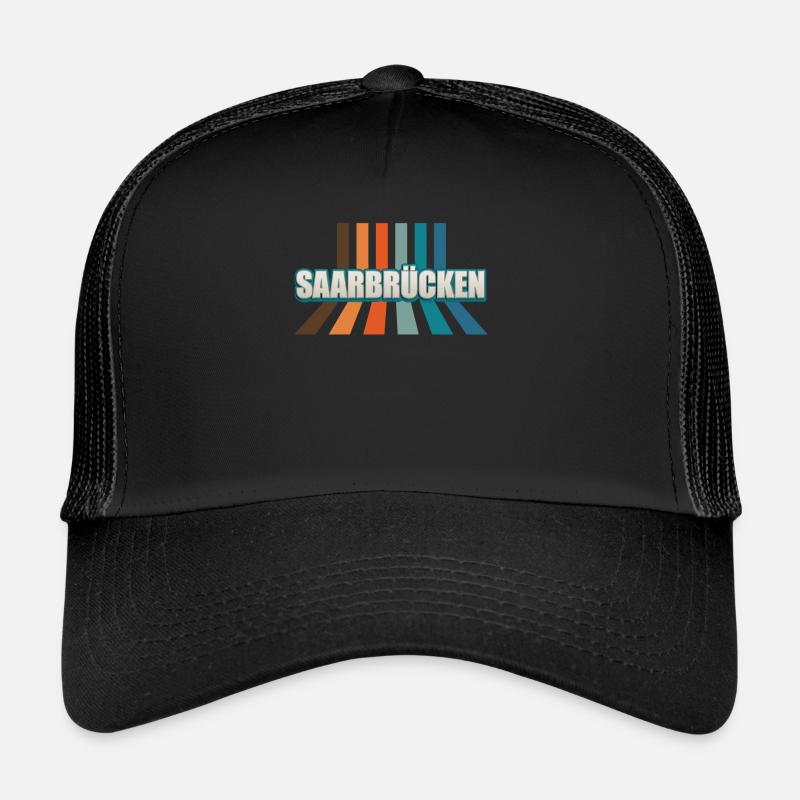 Saarbrückenerin Saarbrückener Saarbrücken - Trucker Cap - Schwarz/Schwarz