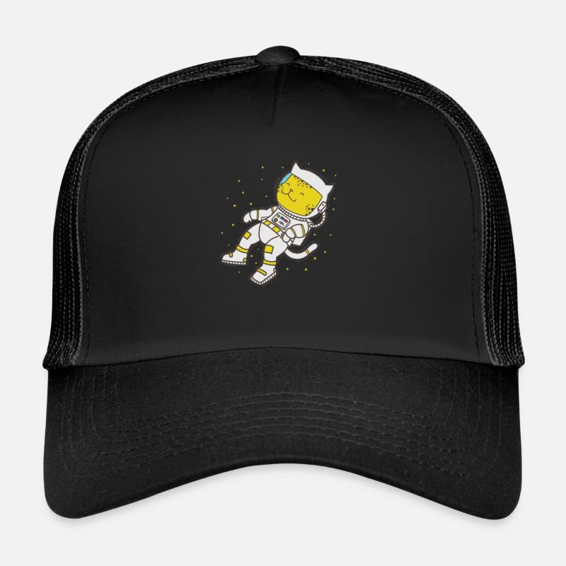 Leopard in space Big cat Predator Trucker Cap