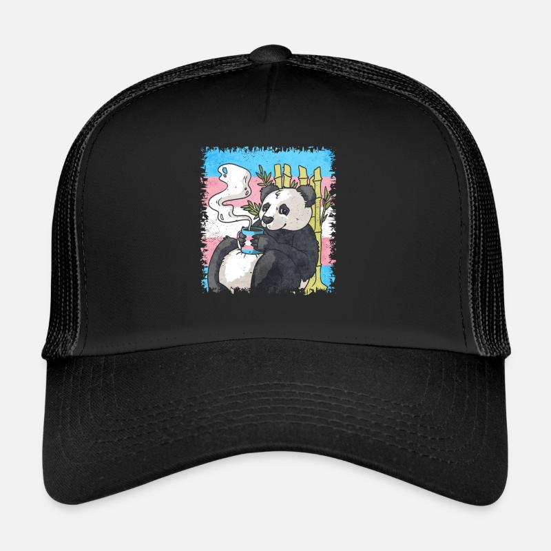 Transgender Pride Trans Flag Panda Coffee Sublte Casquette trucker 