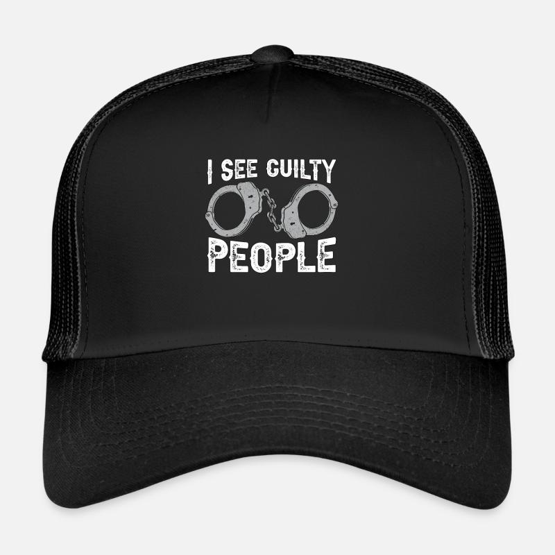 Probation Officer I See Guilty People Prison Guard Trucker Cap