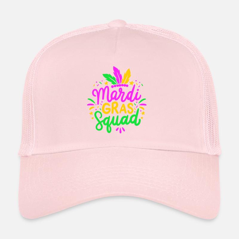Mardi Gras Squad Party Gift Trucker Cap