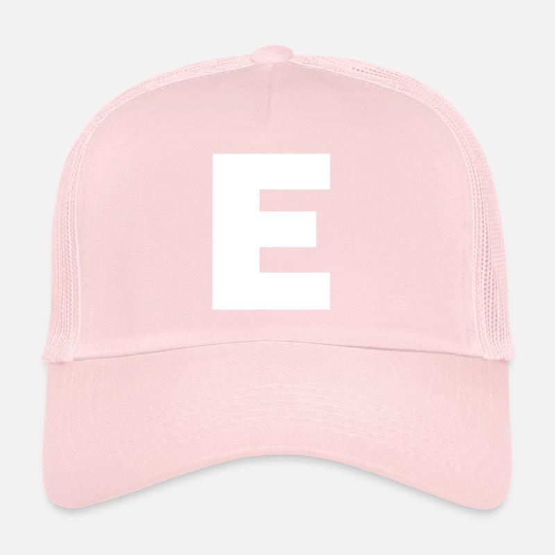 Letter E Capital Alphabet Monogram Initial Trucker Cap
