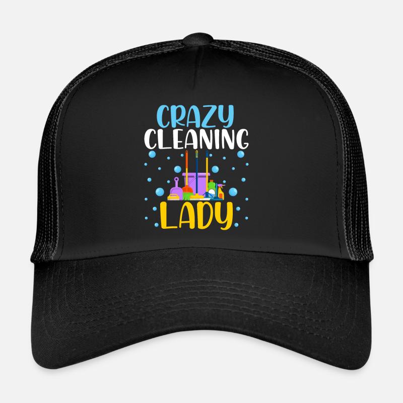 Crazy Cleaning Lady Trucker Cap