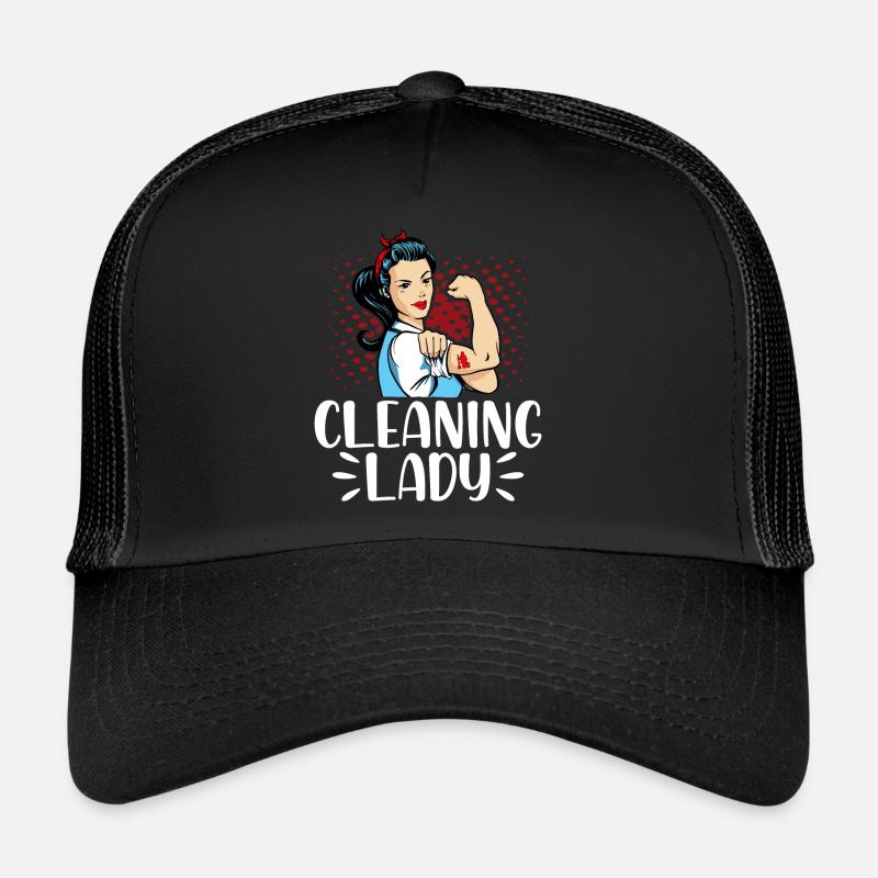 Cleaning Lady - Trucker Cap - Schwarz/Schwarz