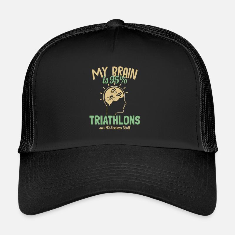 My Brain is 95% Triathlons Triathlet Training Trucker Cap