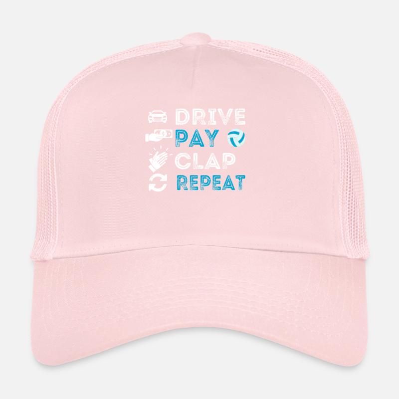 Driving, paying, clapping, repeating, eating, sleeping Trucker Cap