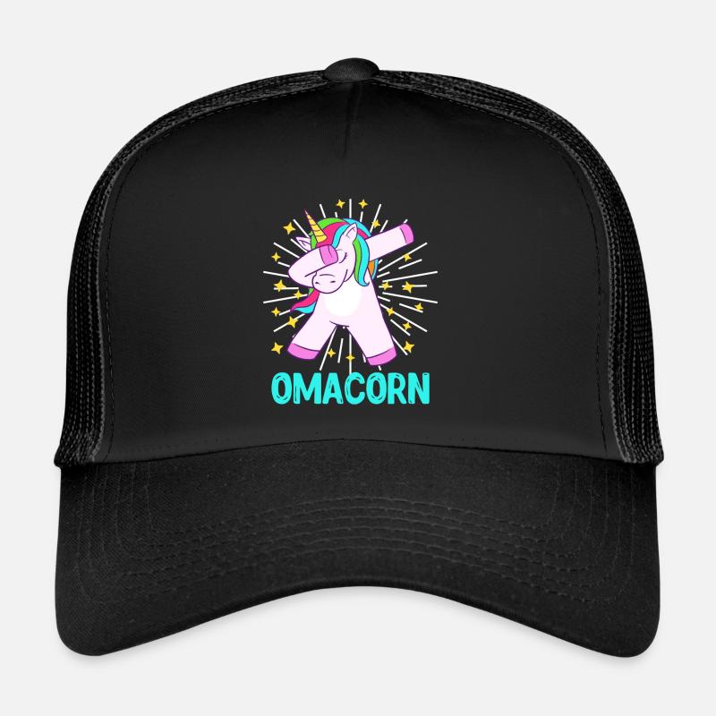 Omacorn Großmutter Muttertag Einhorn Fans Trucker Cap