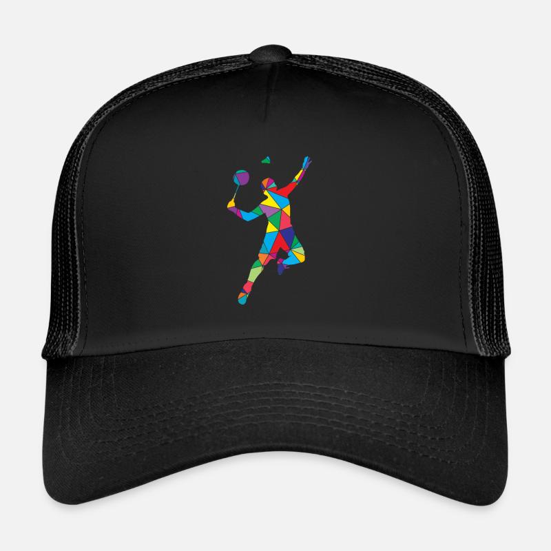 Shuttlecock Polygon Badminton - Trucker Cap - black/black