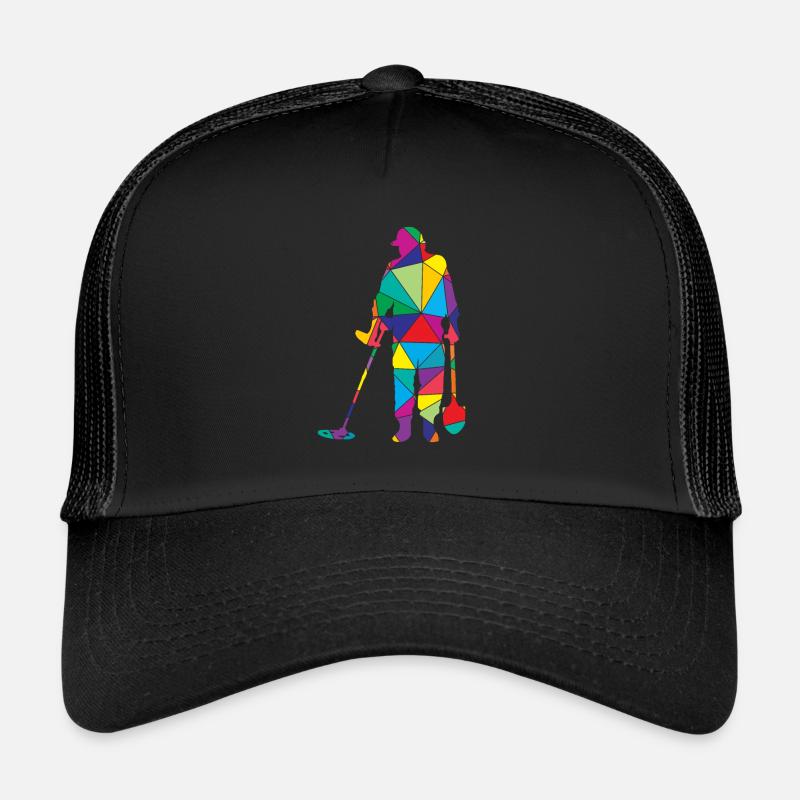 Low Poly Detektor Polygon Metalldetektor Trucker Cap