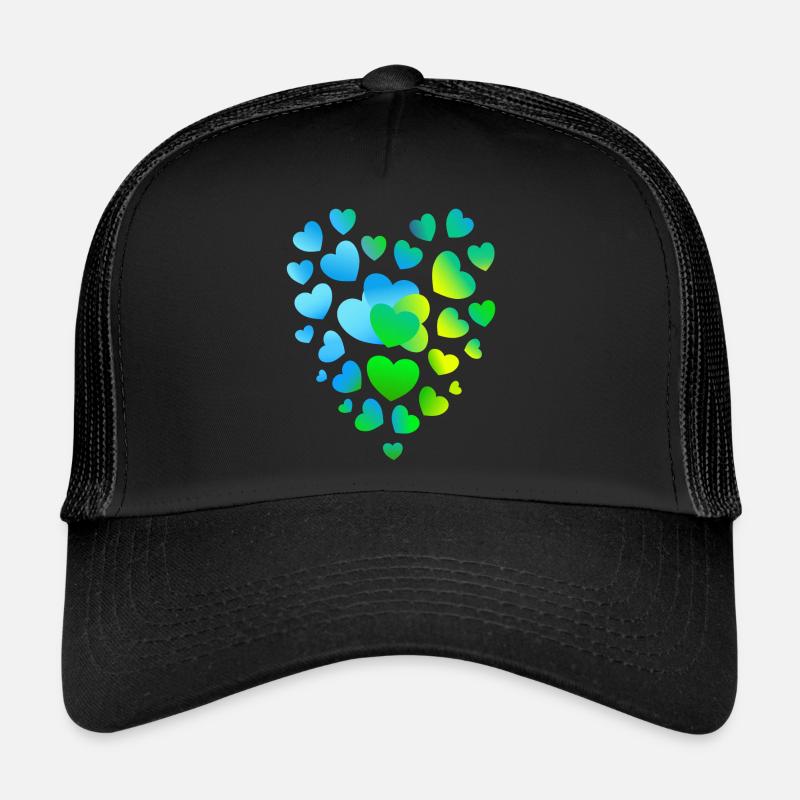 blue hearts, many hearts Trucker Cap