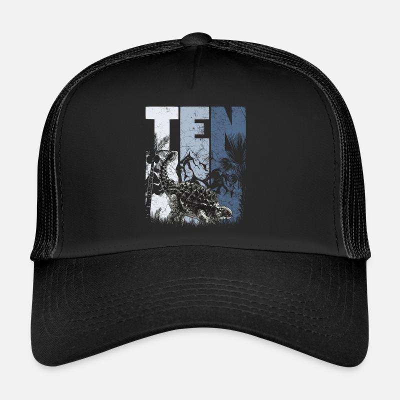 Ankylosaurus 10 ans Dino 10e anniversaire Casquette trucker 