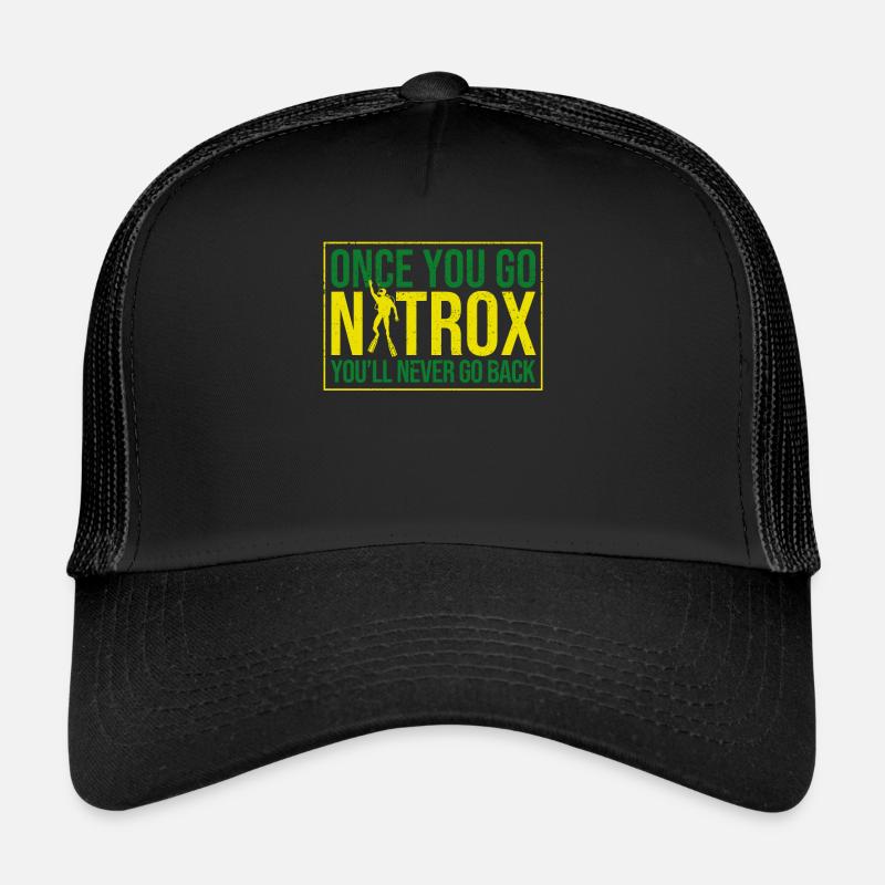 Einmal mit Nitrox getaucht, gibt es kein Zurück - Trucker Cap - Schwarz/Schwarz