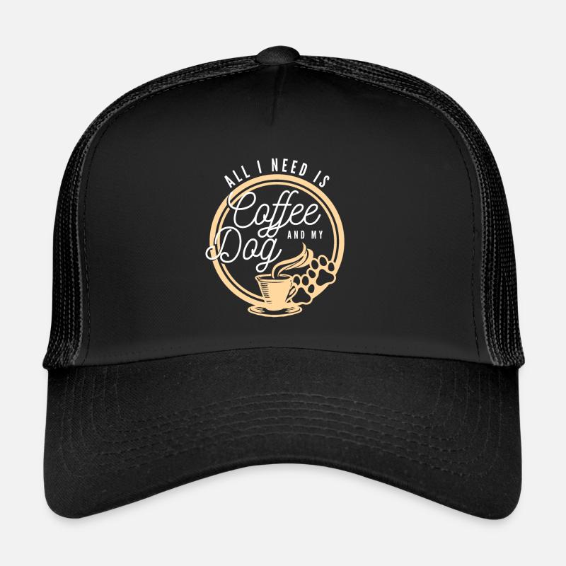 Drôle de dicton café et chiens Casquette trucker 