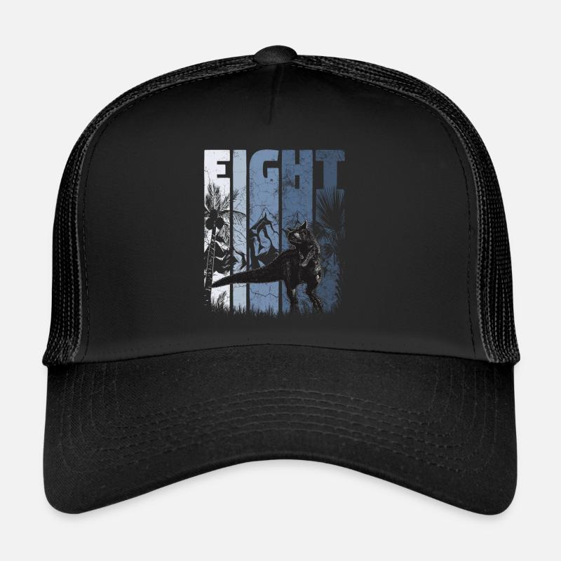 Carnotaurus 8 years old Dino 8th birthday Trucker Cap