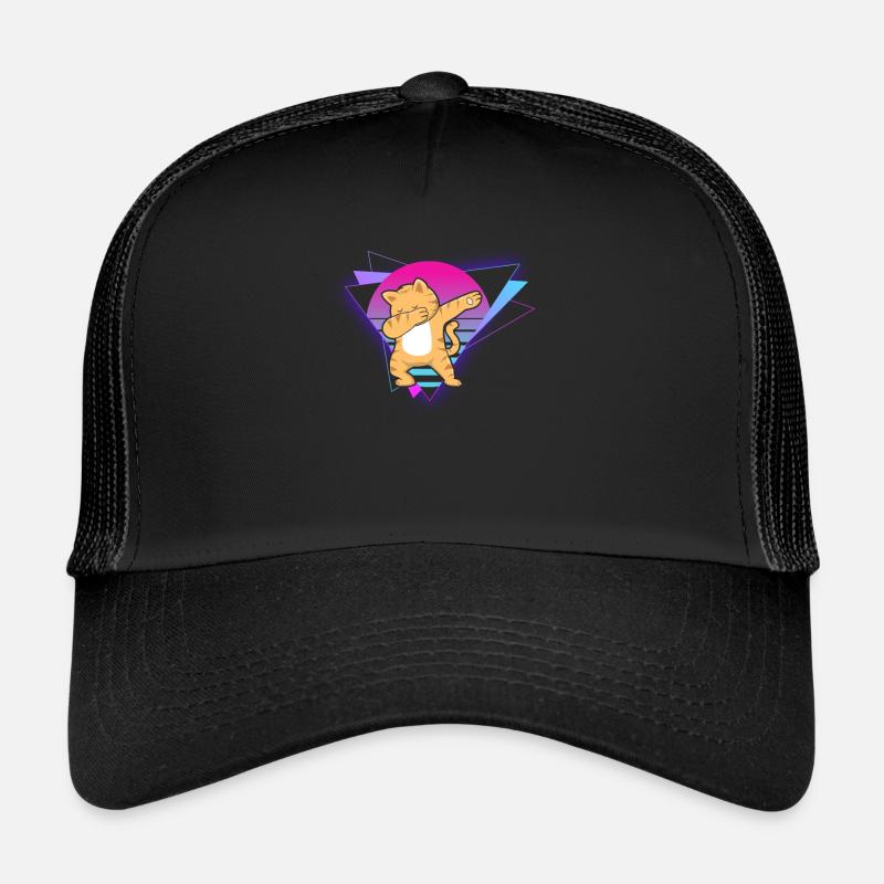 Vaporwave Cat Trucker Cap