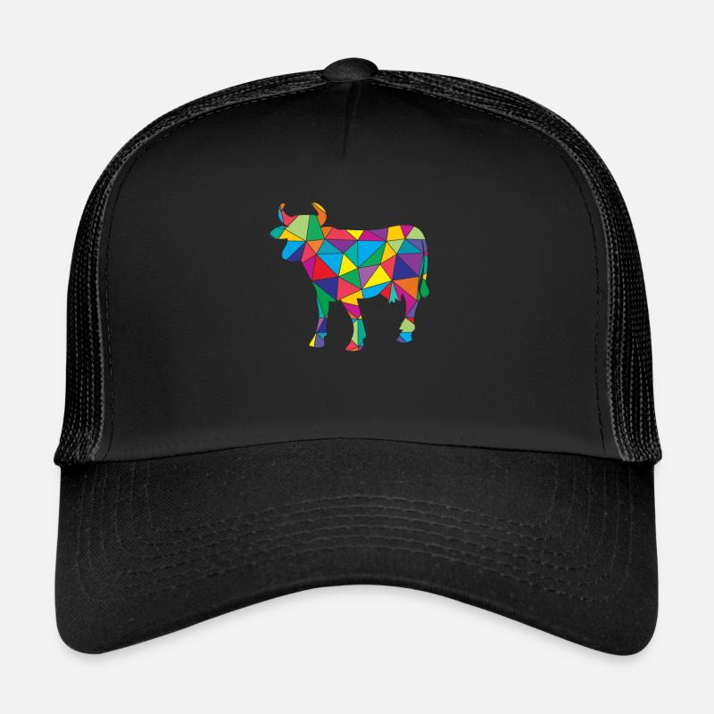 Cow Polygon Farmer Cattle Farmer Trucker Cap