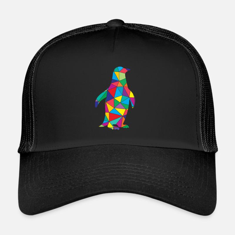 Penguin Polygon Wild Animal Trucker Cap
