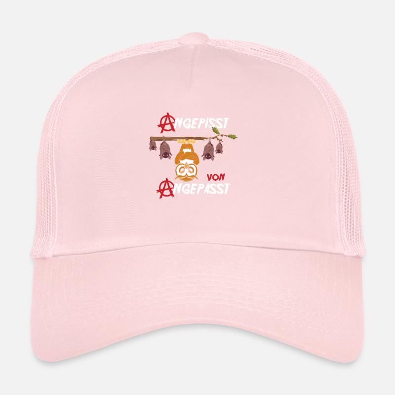 Angepisst von Angepasst Be Different Eule Anarchie Trucker Cap