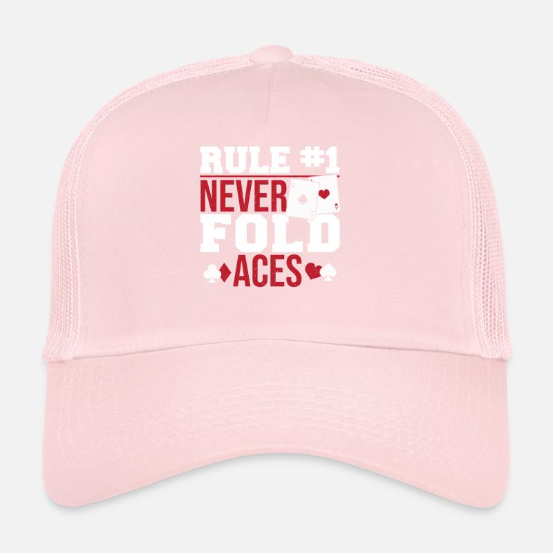 Rule #1 Never Fold Aces Poker Expert Aces Spades Trucker Cap