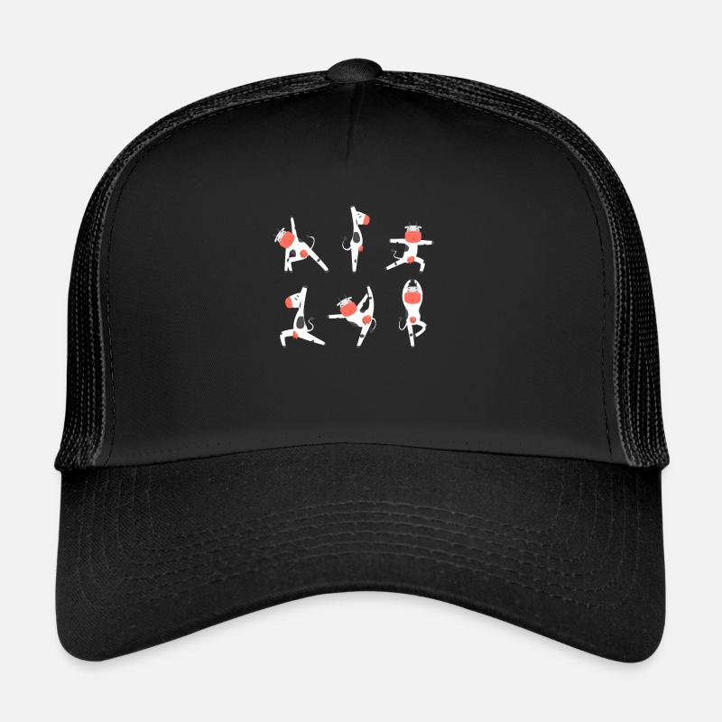 Yoga Kuh - Trucker Cap - Schwarz/Schwarz
