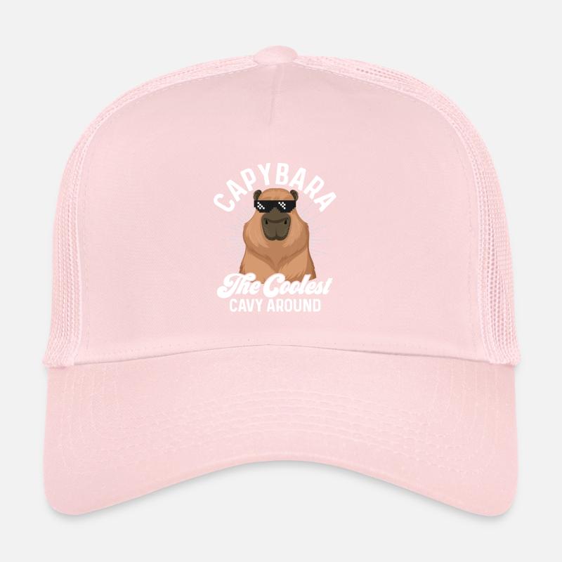 Capybara The Coolest Cavy Around Capibara Owner Ro Trucker Cap