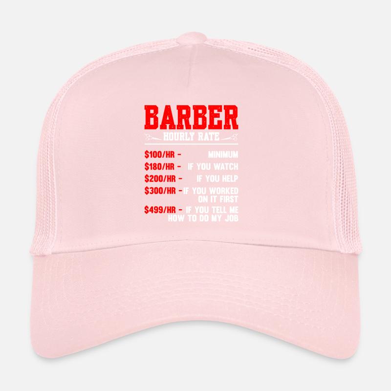 Barbier Taux horaire Casquette trucker 