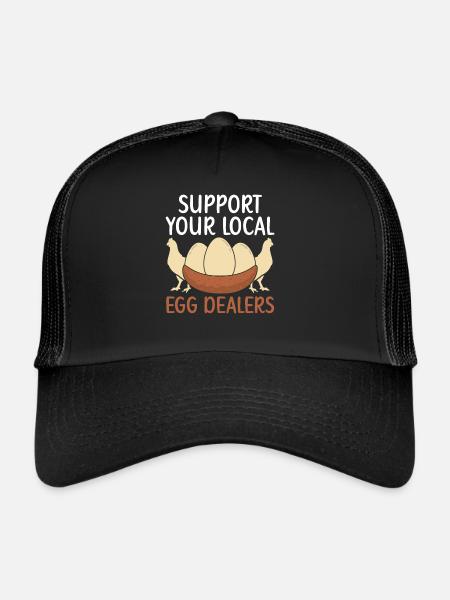 Chicken Farmer Chicken Whisperer Farm Animal - Trucker Cap - black/black - Front