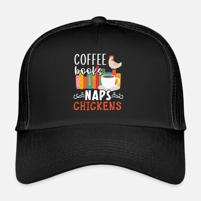 Hühnerbauer Hühnerflüsterer Bauernhoftier - Trucker Cap - Schwarz/Schwarz
