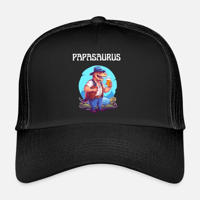 Papa saurus dinosaur families Dino Papasaurus - Trucker Cap - black/black
