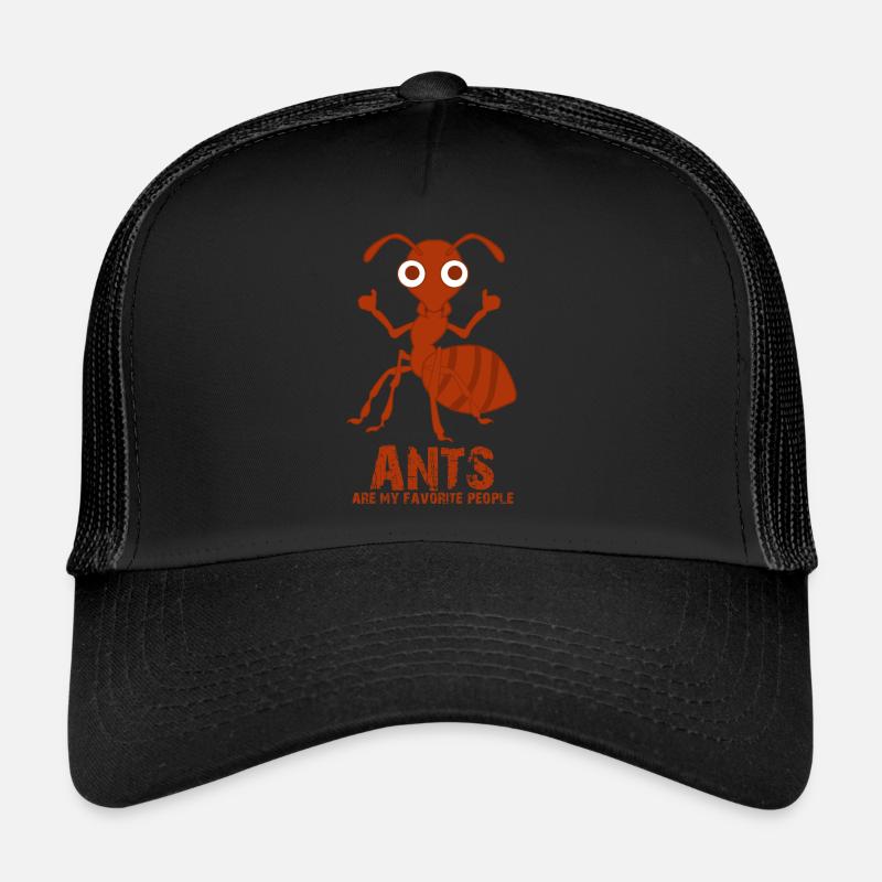 Ameisen mit Daumen hoch Ameise - Trucker Cap - Schwarz/Schwarz