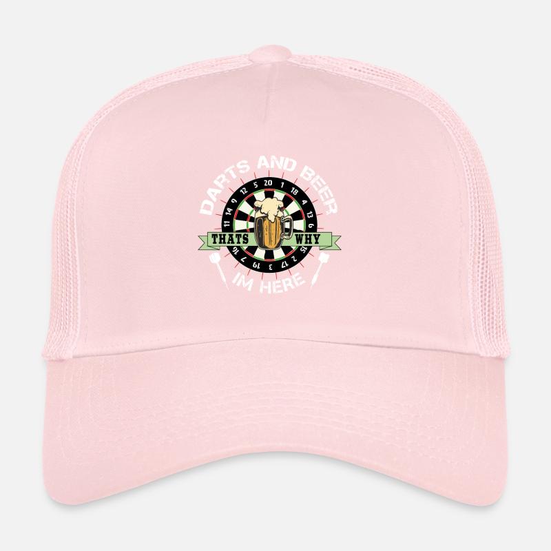 DART I Darts and Beer that's why im here Trucker Cap