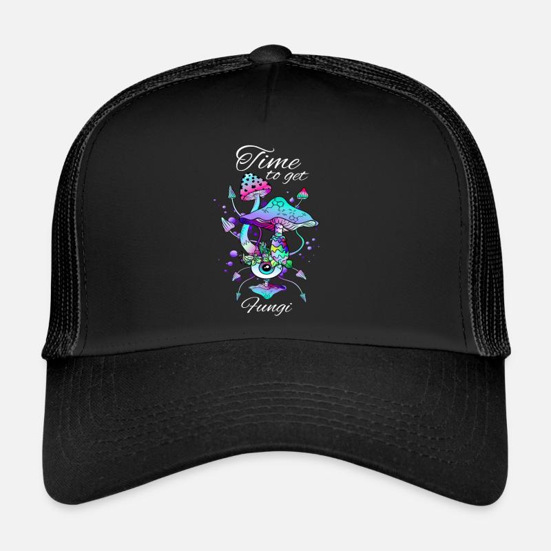 Neon Champignons Magiques Oeil Champignons Art Casquette trucker 