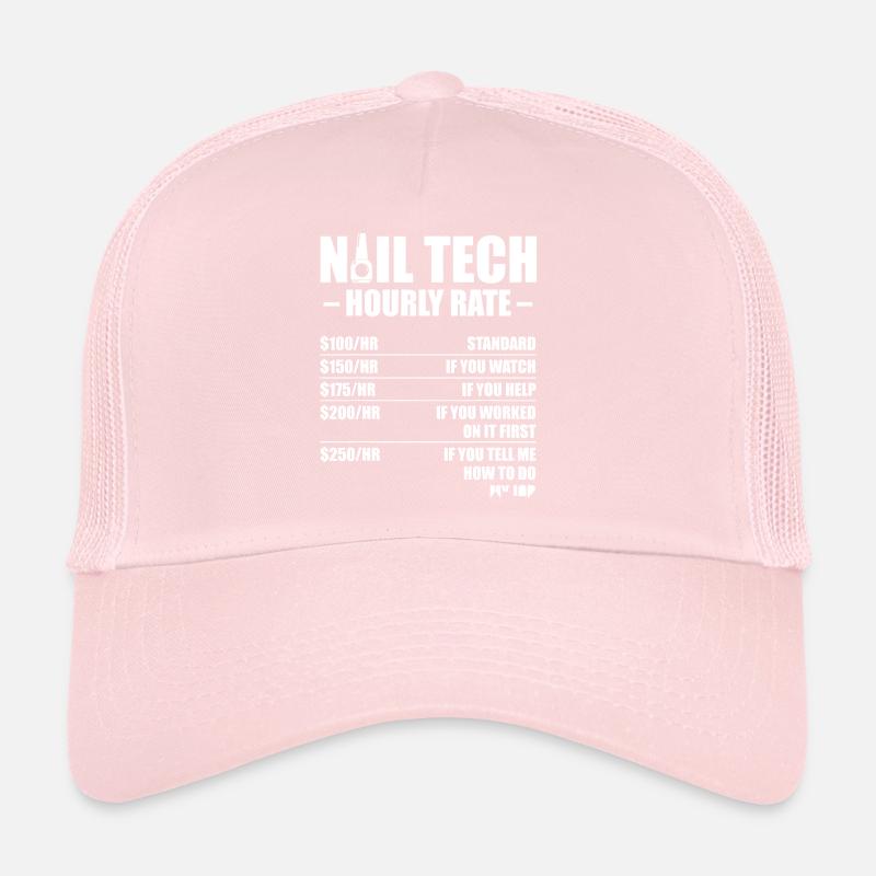Nail Technician Rate Nail Tech Artist Manicurist Trucker Cap