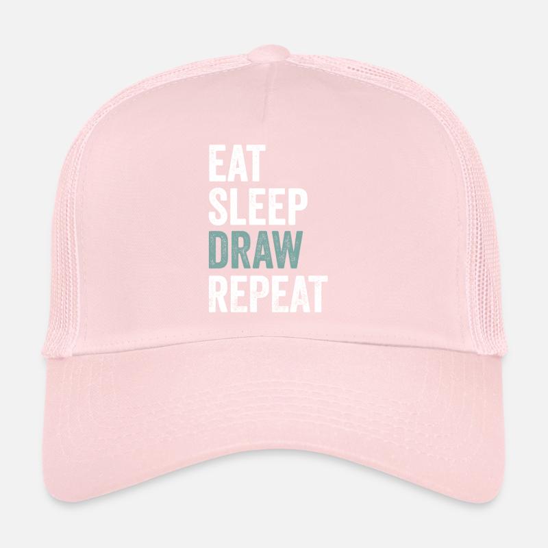Eat Sleep Edit Repeat Funny Editor Trucker Cap