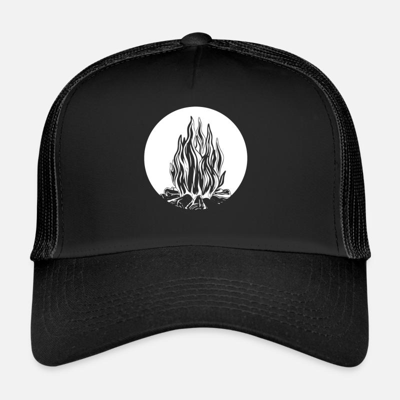 Campfire Fire Fire Pit Trucker Cap