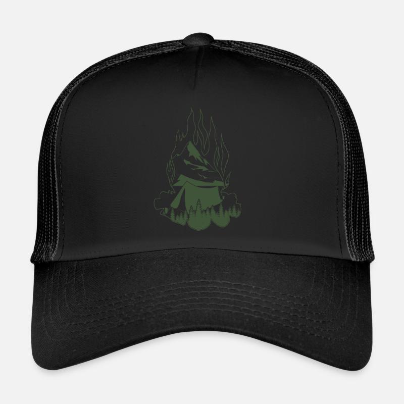 Campfire Outdoor Hiking Camping Trucker Cap