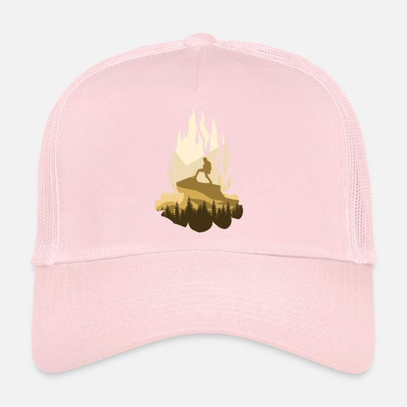 Outdoor Hiking Camping Campfire Trucker Cap