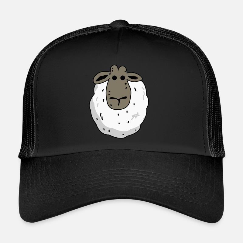 Sheep Sheep Funny Sheep - Trucker Cap - black/black