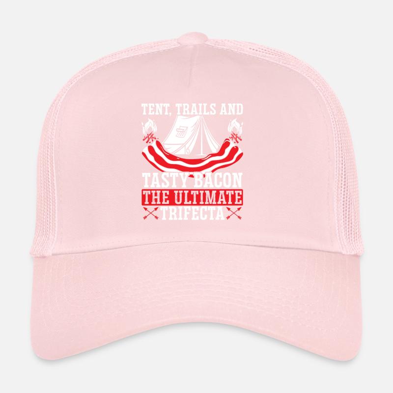 Camping Und Speck Fleisch Camp Camper Ich liebe Speck Trucker Cap