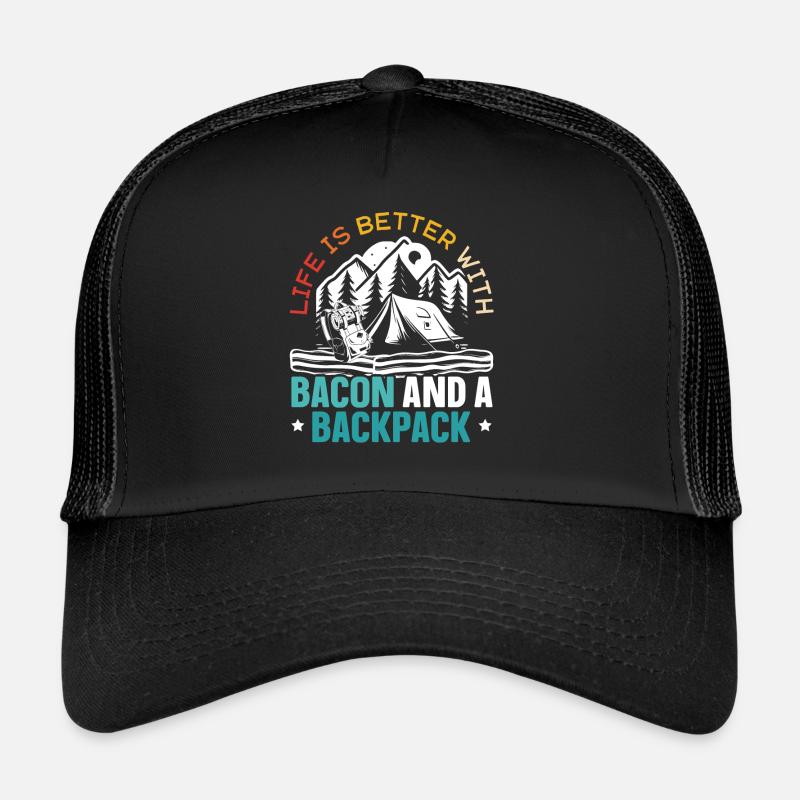 Camping et bacon Meat Camp Camper J’aime le bacon Casquette trucker 