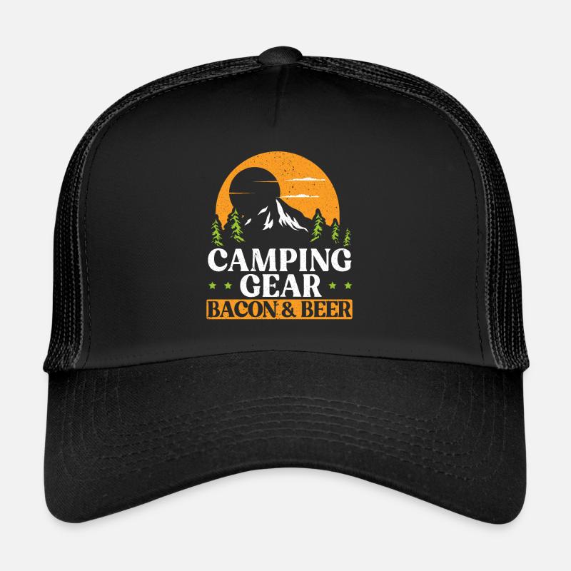 Camping Und Speck Fleisch Camp Camper Ich liebe Speck Trucker Cap