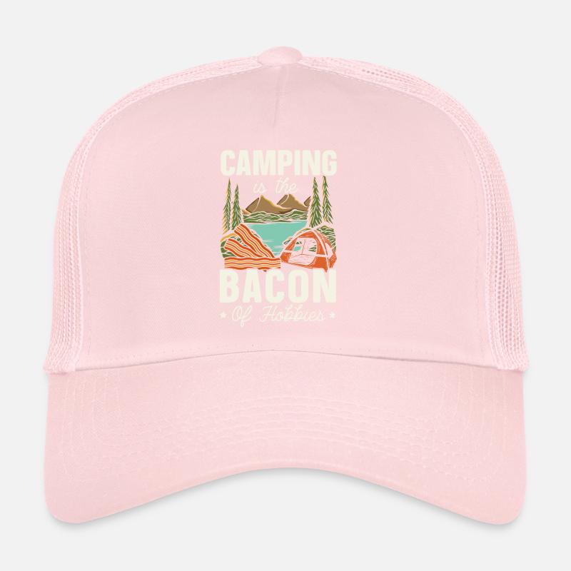 Camping Und Speck Fleisch Camp Camper Ich liebe Speck Trucker Cap