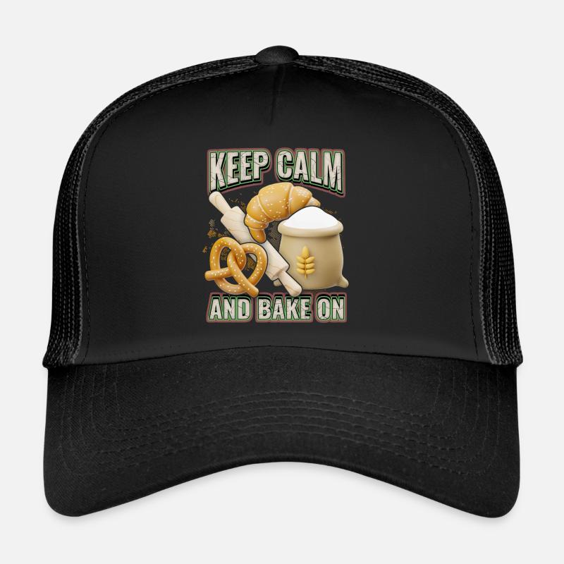 Baking bread, baker, bakery, 3d, funny saying Trucker Cap