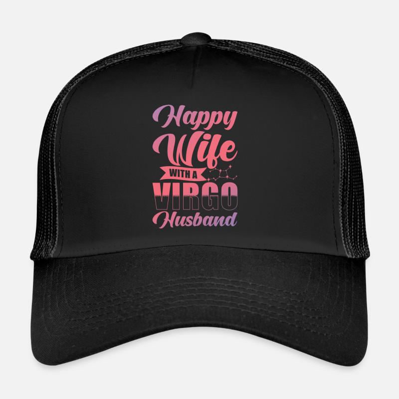 Jungfrau Glückliche Frau mit Wasserman Ehemann Trucker Cap