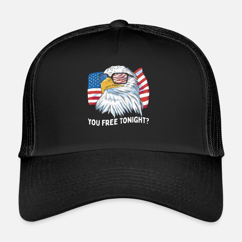 You Free Tonight Bald Eagle America Trucker Cap