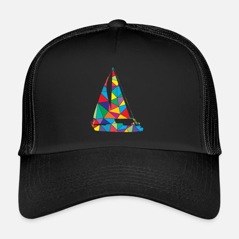 Segelboot Polygon Segler Skipper Trucker Cap