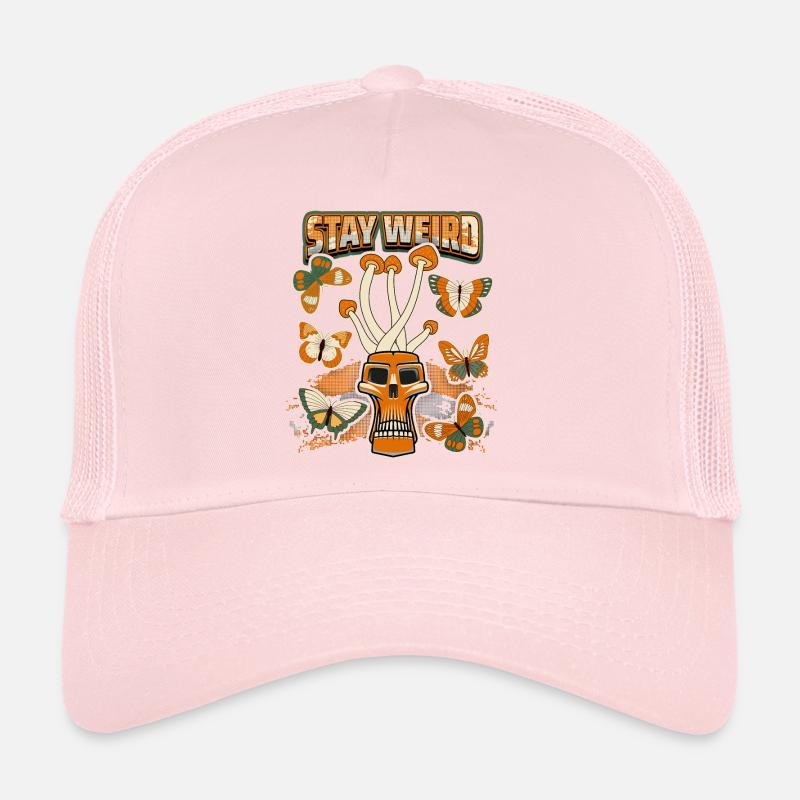 Champignons Magiques, Psychédélique, Crâne, Champignons Casquette trucker 