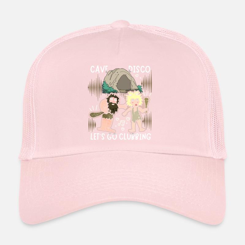 Neanderthal joke, Disco, Funny saying, Pun Trucker Cap
