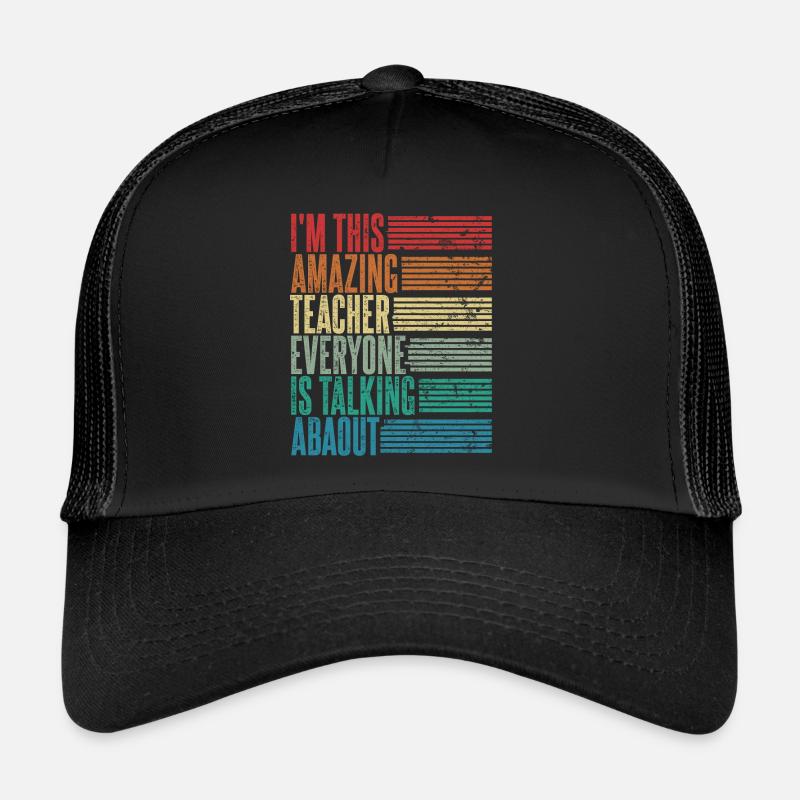 Vintage Teacher Teacher Gift Retro Trucker Cap