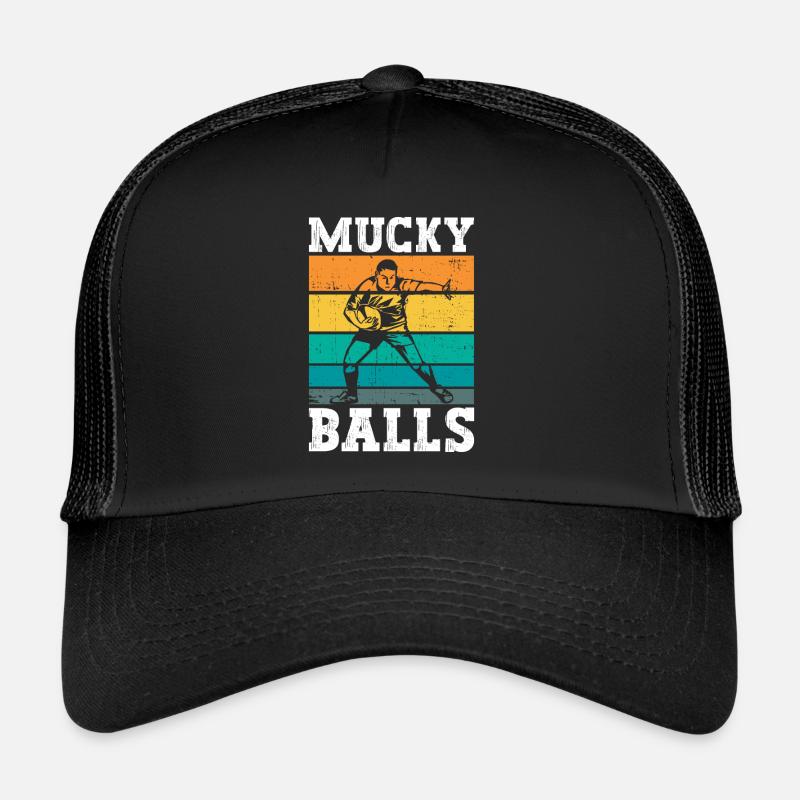 Mucky Balls - Funny Rugby - Trucker Cap - black/black